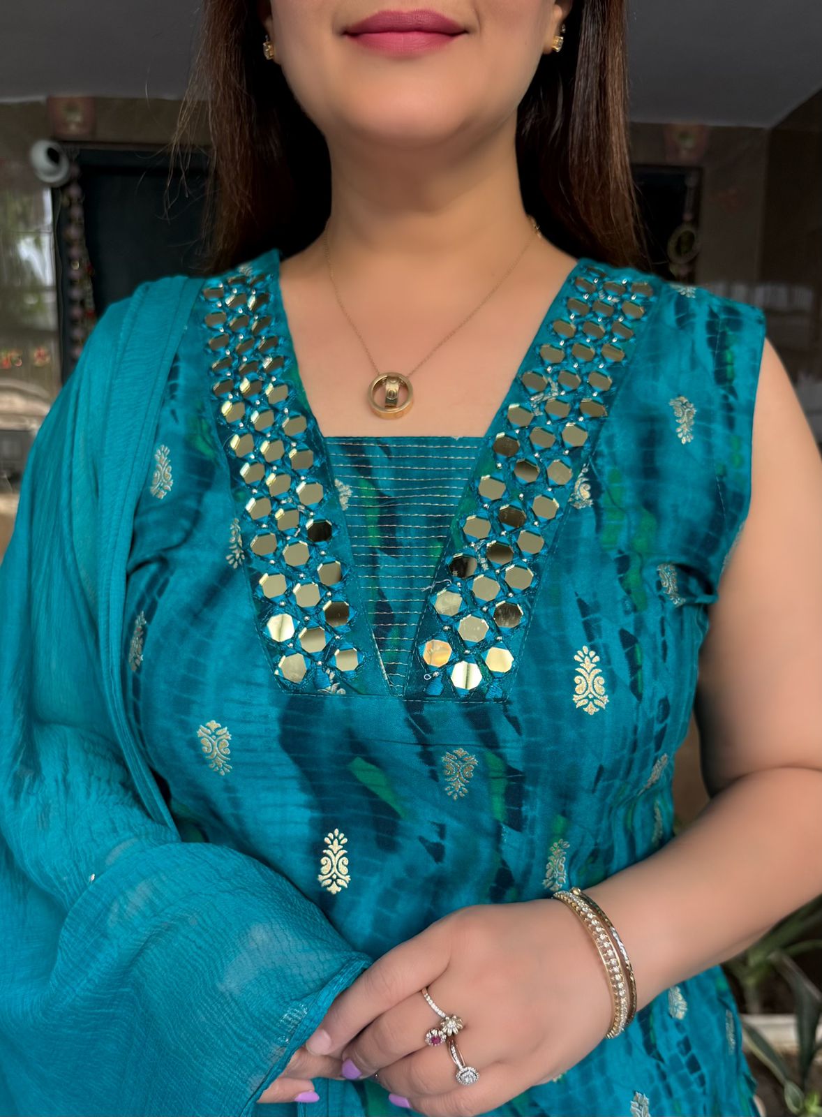 SDC-4821. Rayon 3 Piece Kurti Set