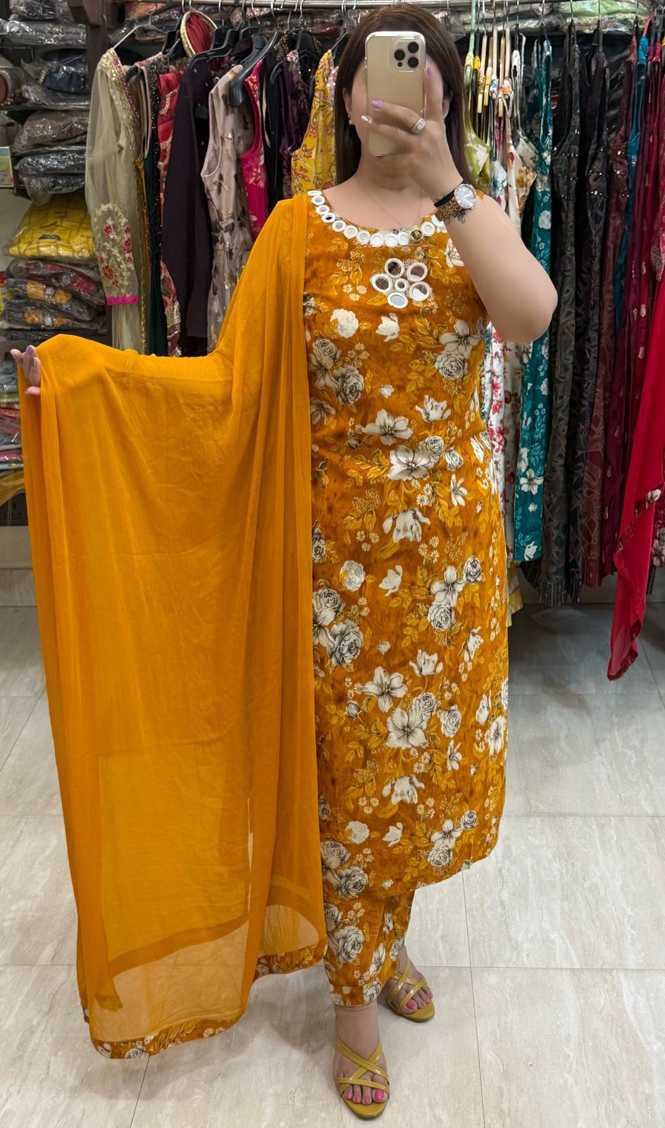 SDC-4824. Rayon 3 Piece Kurti Set
