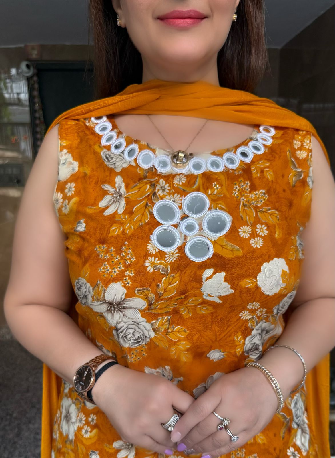 SDC-4824. Rayon 3 Piece Kurti Set