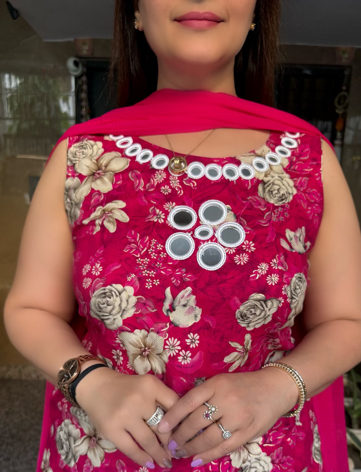 SDC-4826. Rayon 3 Piece Kurti Set
