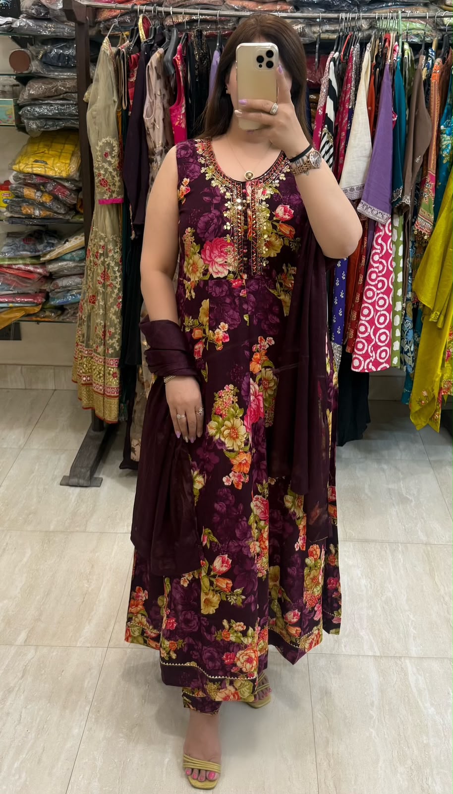 SDC-4839. Rayon 3 Piece Kurti set