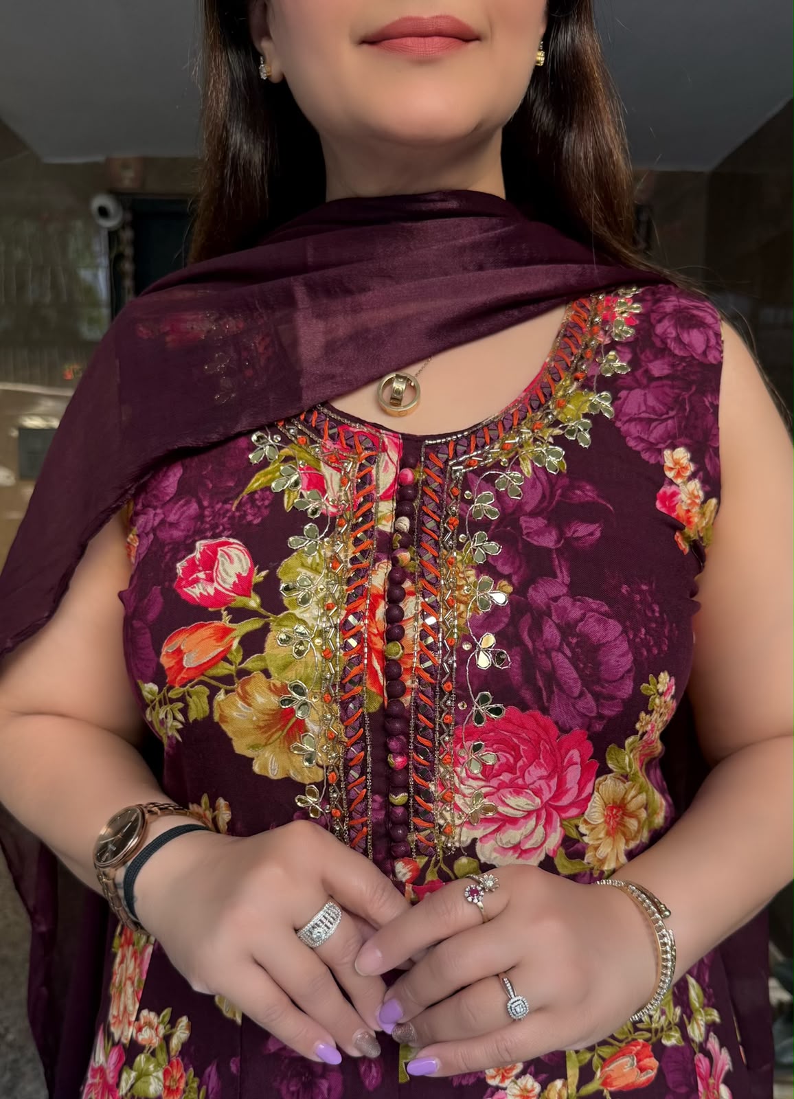 SDC-4839. Rayon 3 Piece Kurti set