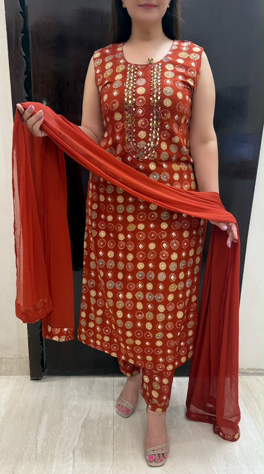 SDC-4850. Rayon 3 Piece Kurti Set