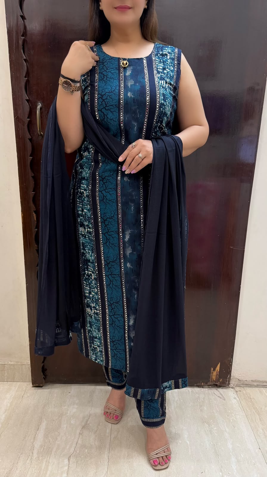 SDC-4856. Rayon 3 Piece Kurti Set
