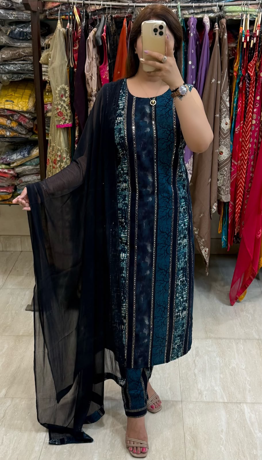 SDC-4856. Rayon 3 Piece Kurti Set