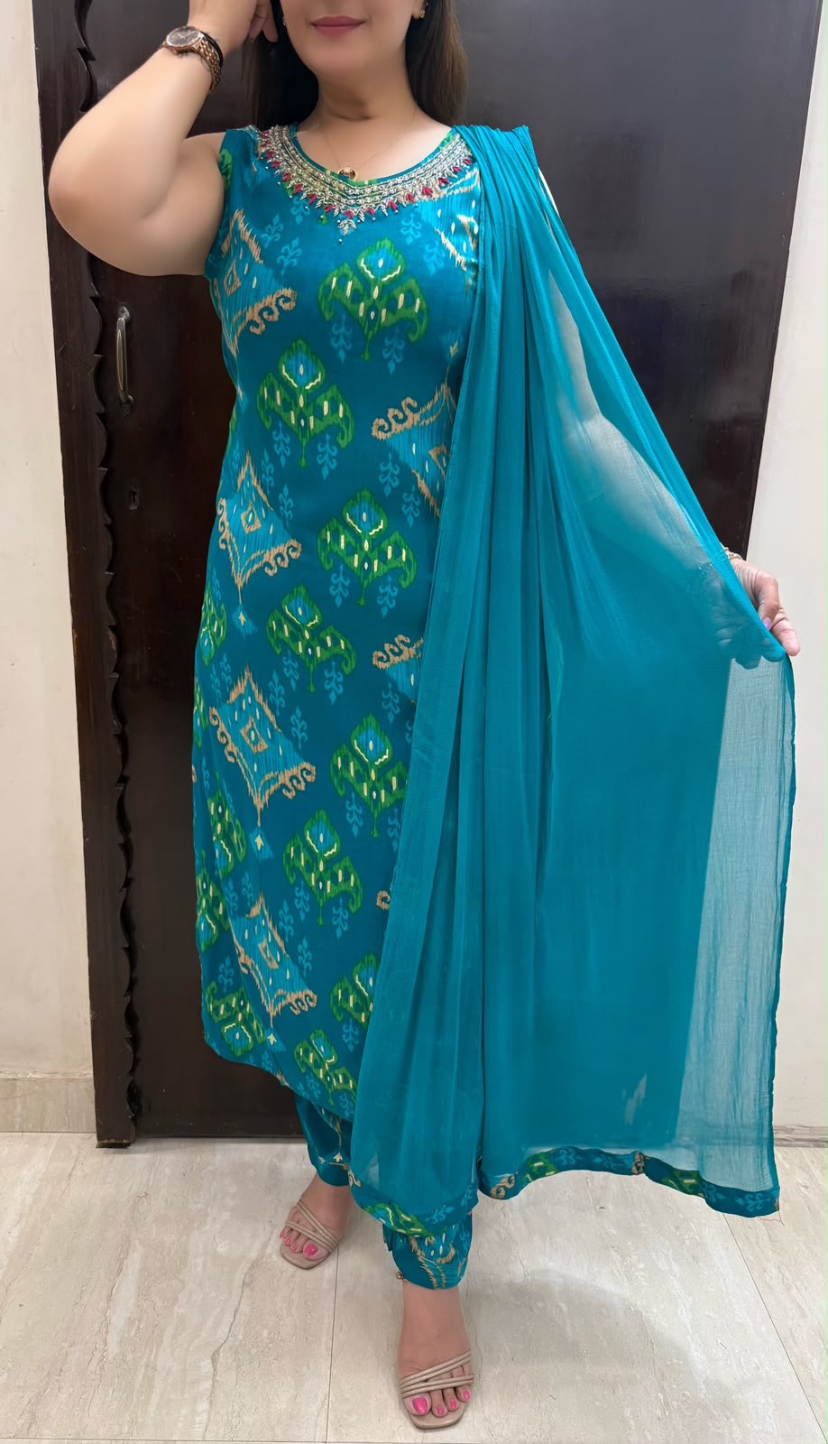 SDC-4862. Rayon 3 Piece Kurti Set
