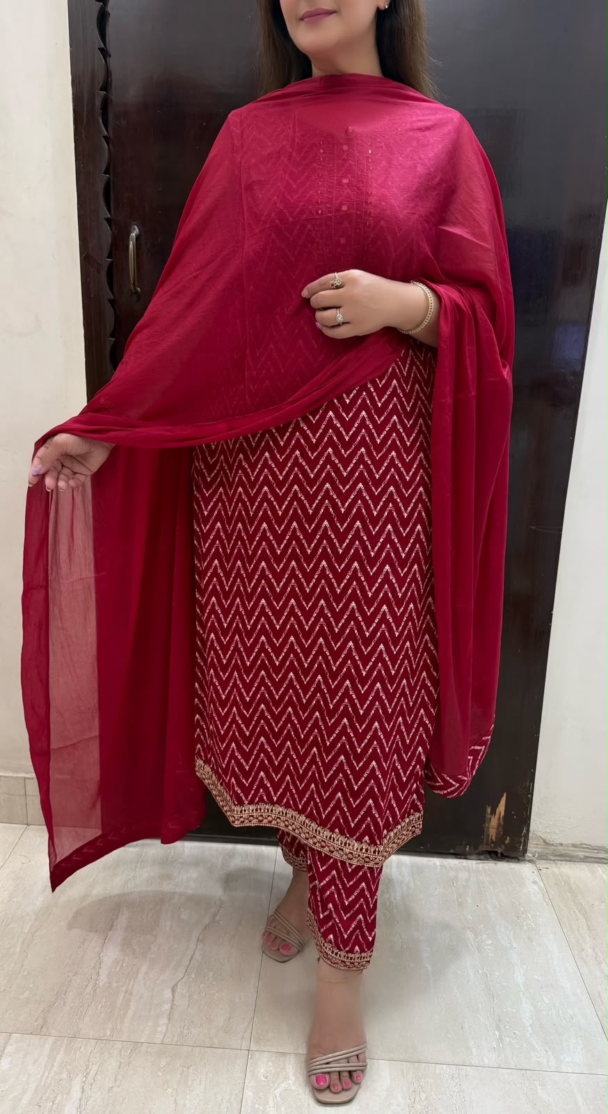 SDC-4864. Rayon 3 Piece Kurti Set