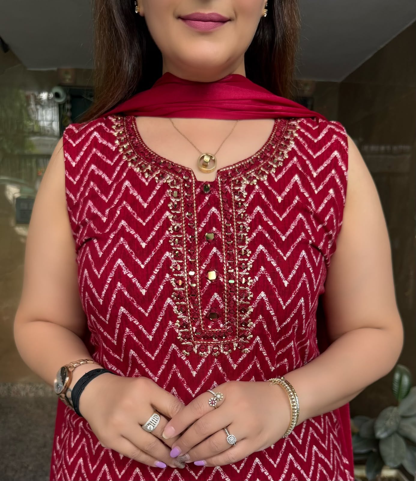 SDC-4864. Rayon 3 Piece Kurti Set