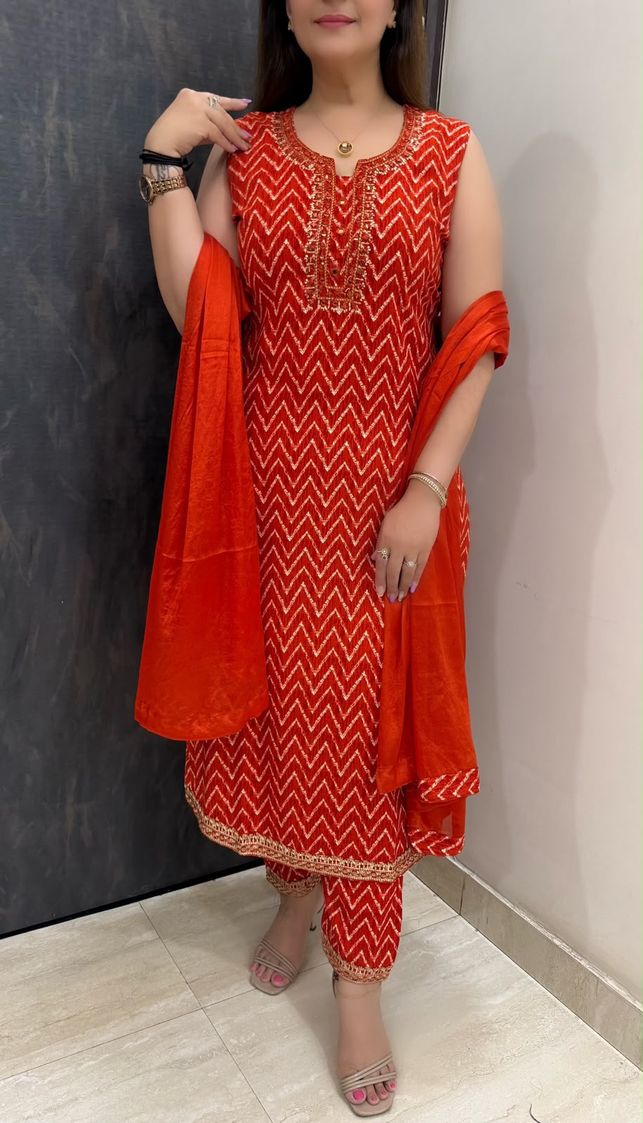 SDC-4865. Rayon 3 Piece Kurti Set