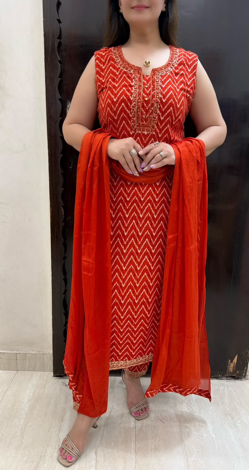 SDC-4865. Rayon 3 Piece Kurti Set
