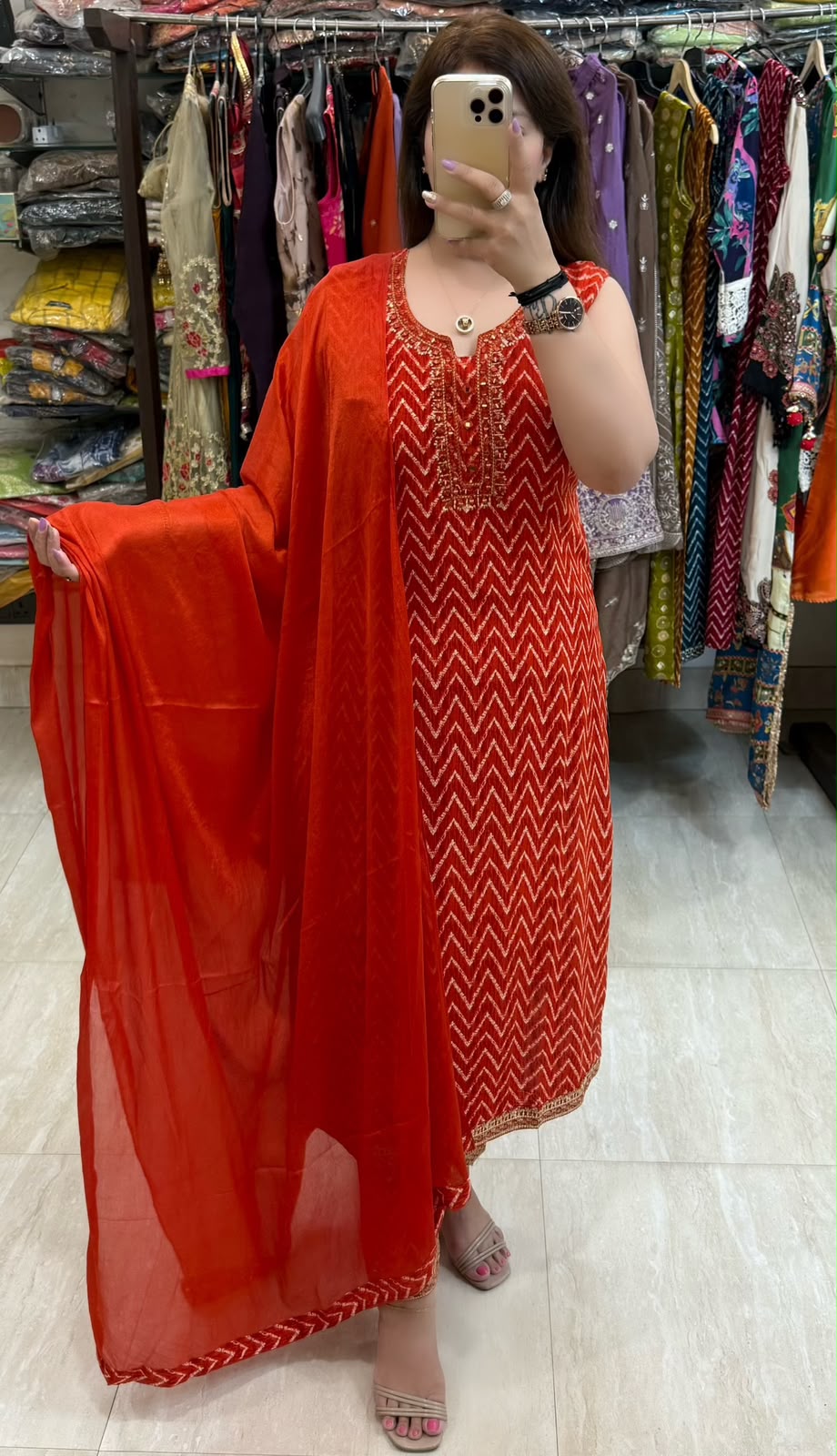 SDC-4865. Rayon 3 Piece Kurti Set