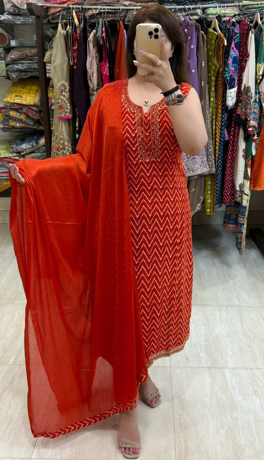 SDC-4865. Rayon 3 Piece Kurti Set
