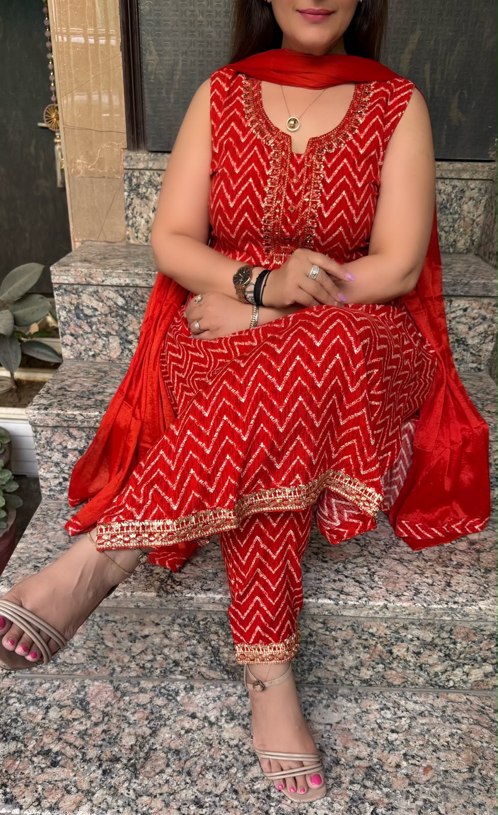 SDC-4865. Rayon 3 Piece Kurti Set