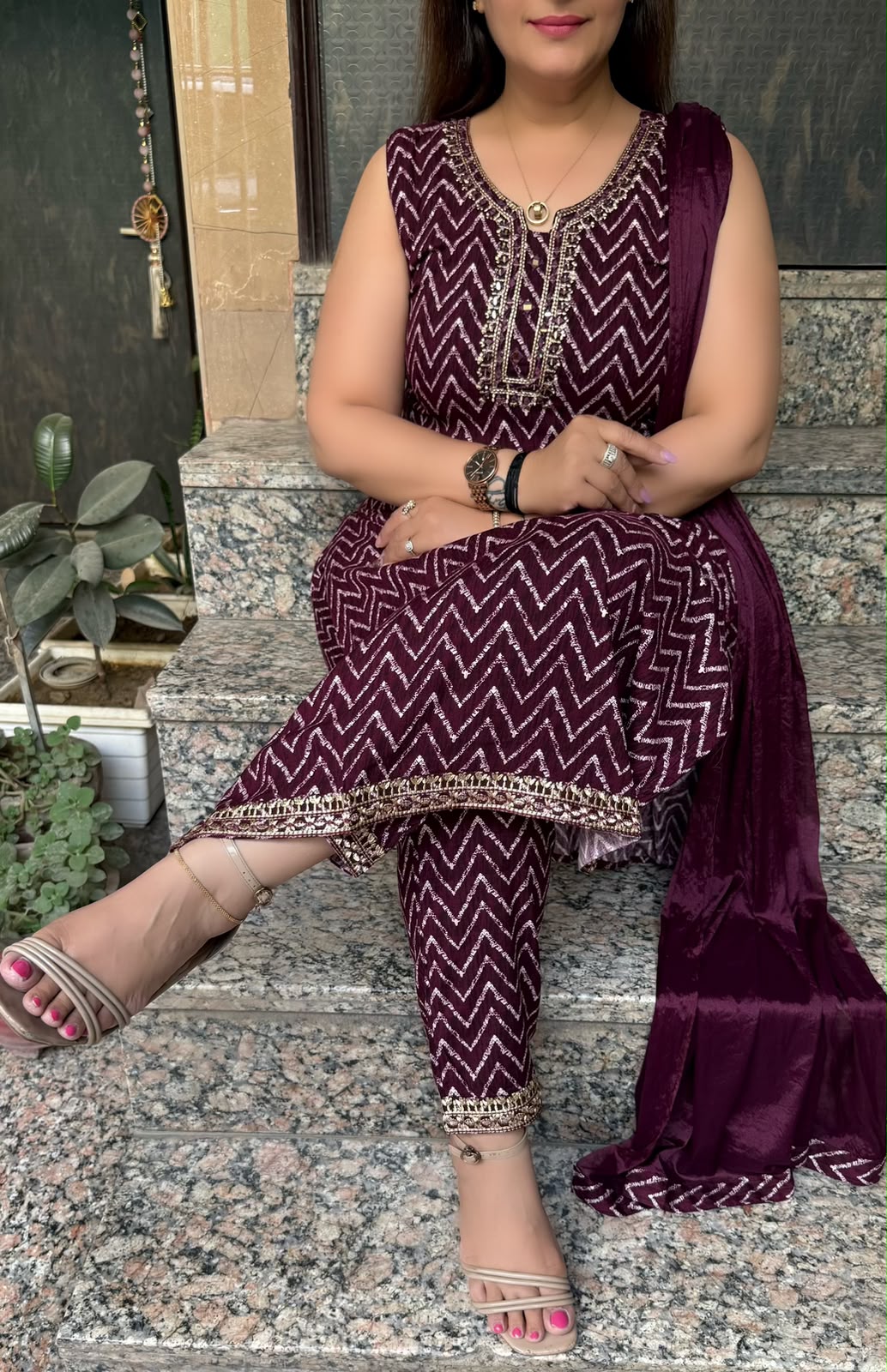 SDC-4866. Rayon 3 Piece Kurti Set