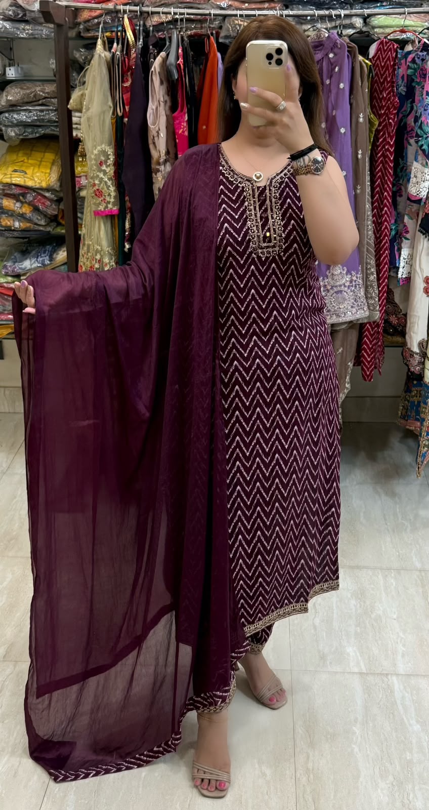 SDC-4866. Rayon 3 Piece Kurti Set