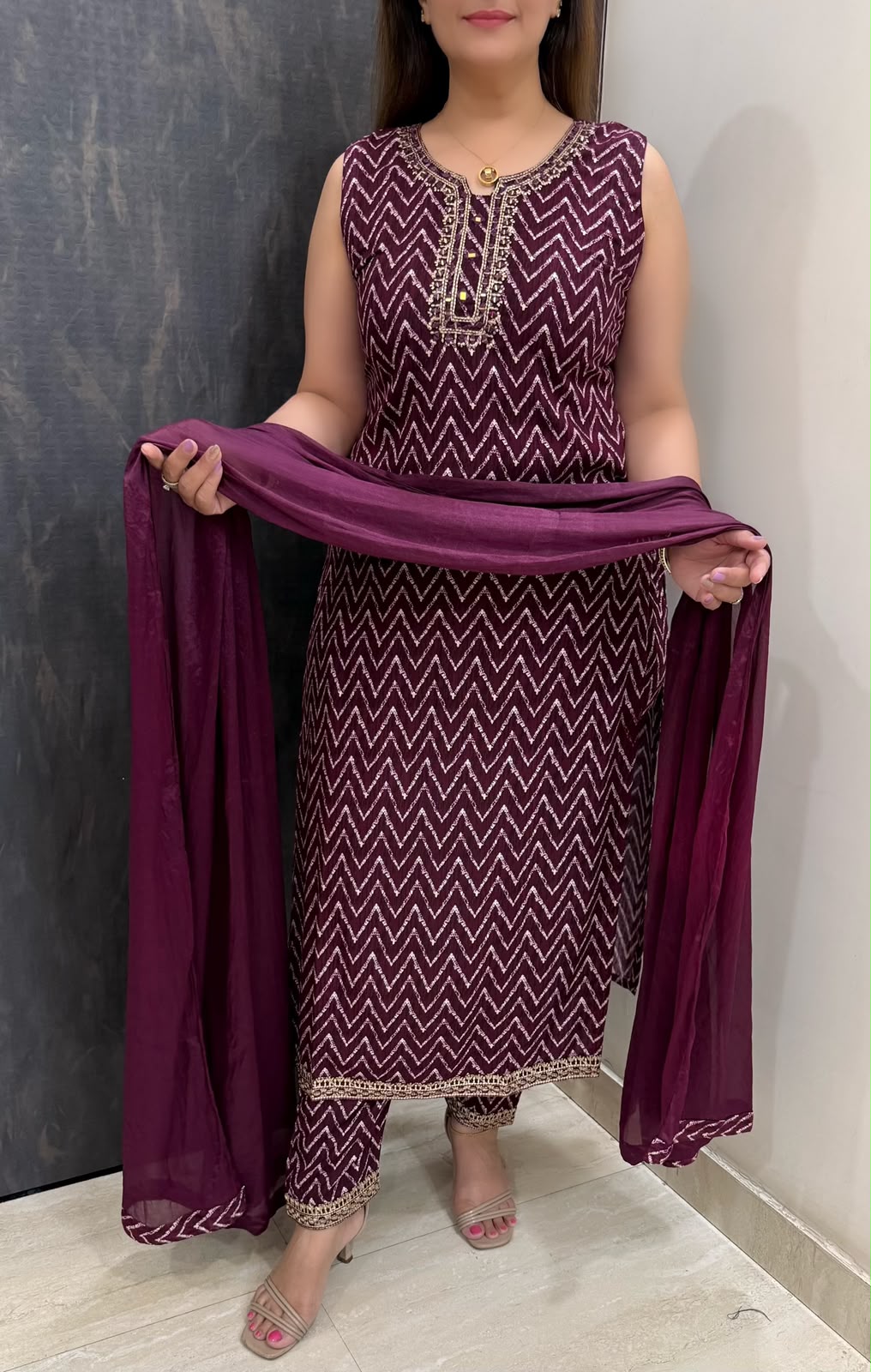 SDC-4866. Rayon 3 Piece Kurti Set