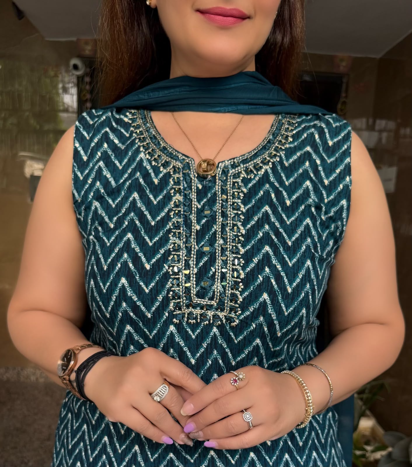 SDC-4867. Rayon 3 Piece Kurti Set