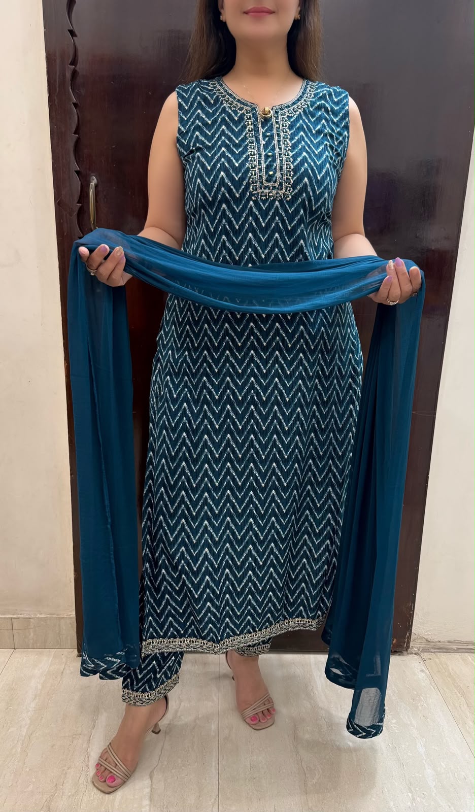 SDC-4867. Rayon 3 Piece Kurti Set