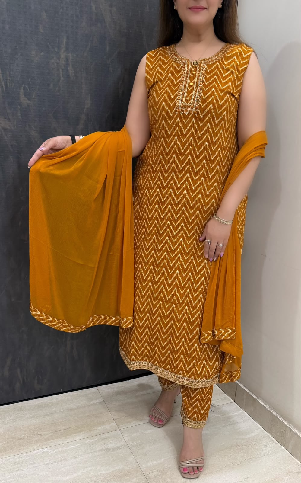 SDC-4868. Rayon 3 Piece Kurti Set
