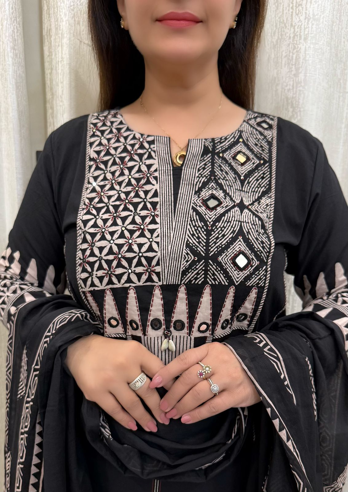 SDC-4769. Mul Cotton 3 Piece Kurti Set