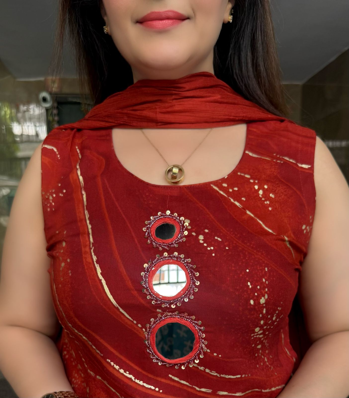 SDC-4788. Rayon 3 Piece Kurti Set