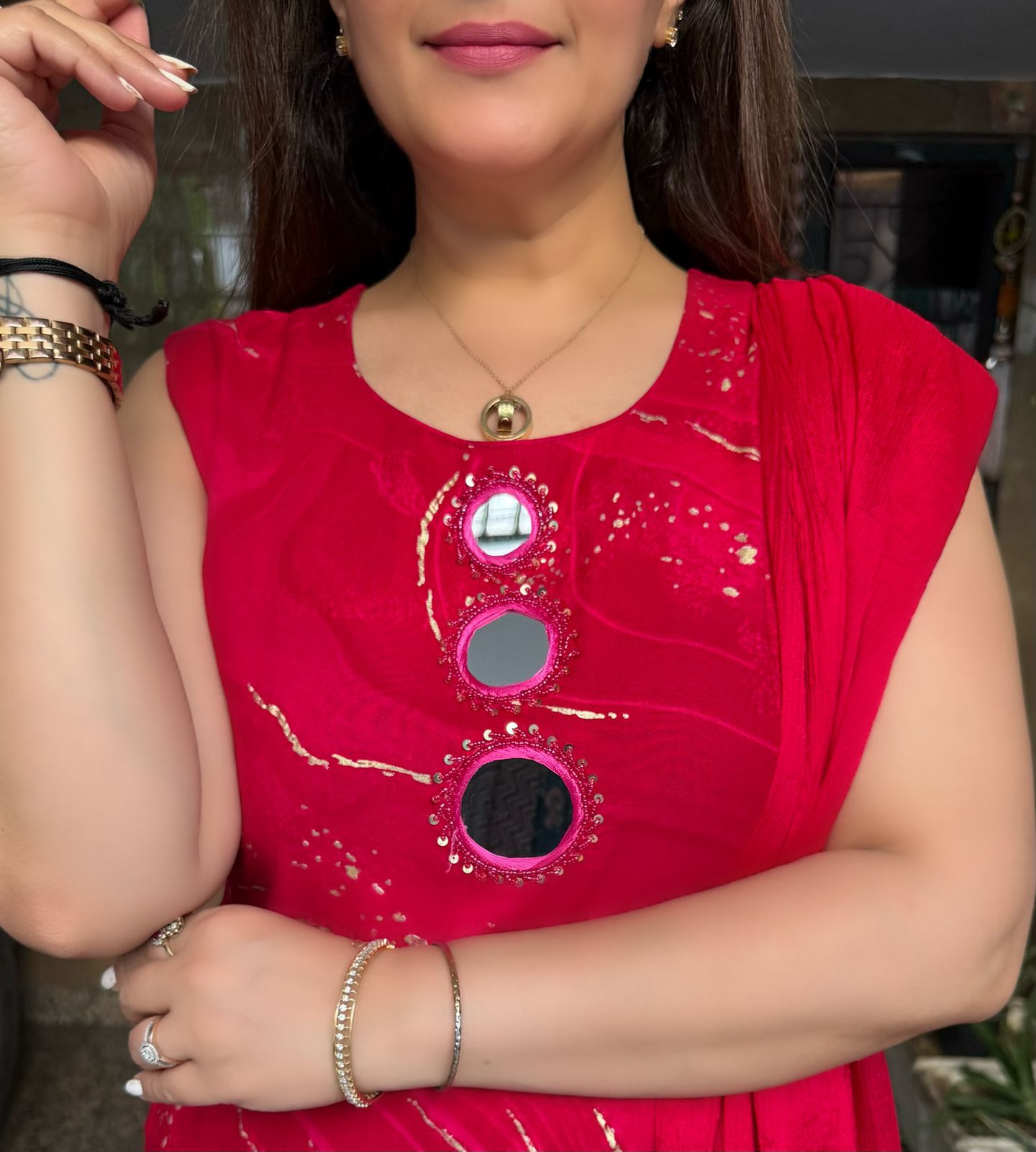 SDC-4792. Rayon 3 Piece Kurti Set