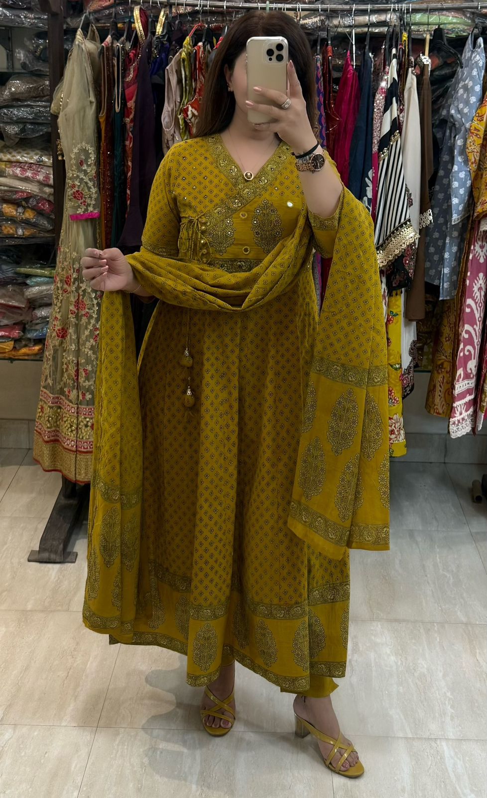 SDC-4795. Pure Cotton 3 Piece Anarkali Set