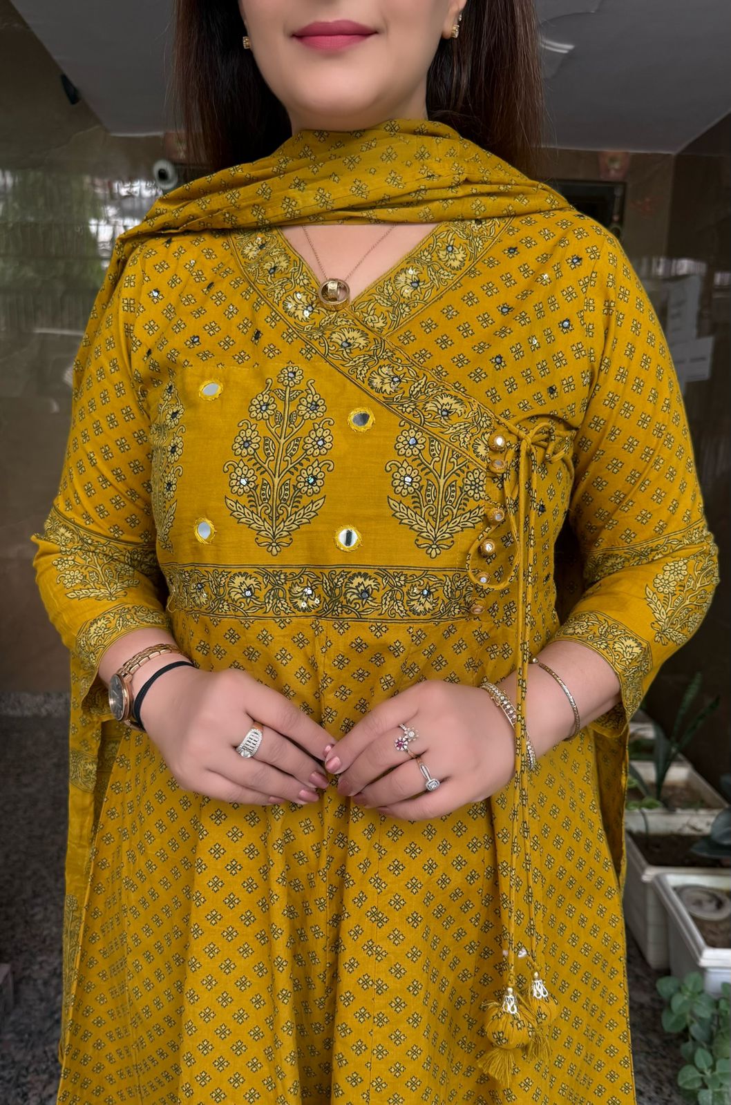 SDC-4795. Pure Cotton 3 Piece Anarkali Set