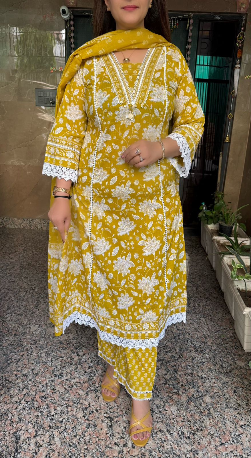 SDC-4796. Pure Mul Cotton 3 Piece Kurti Set