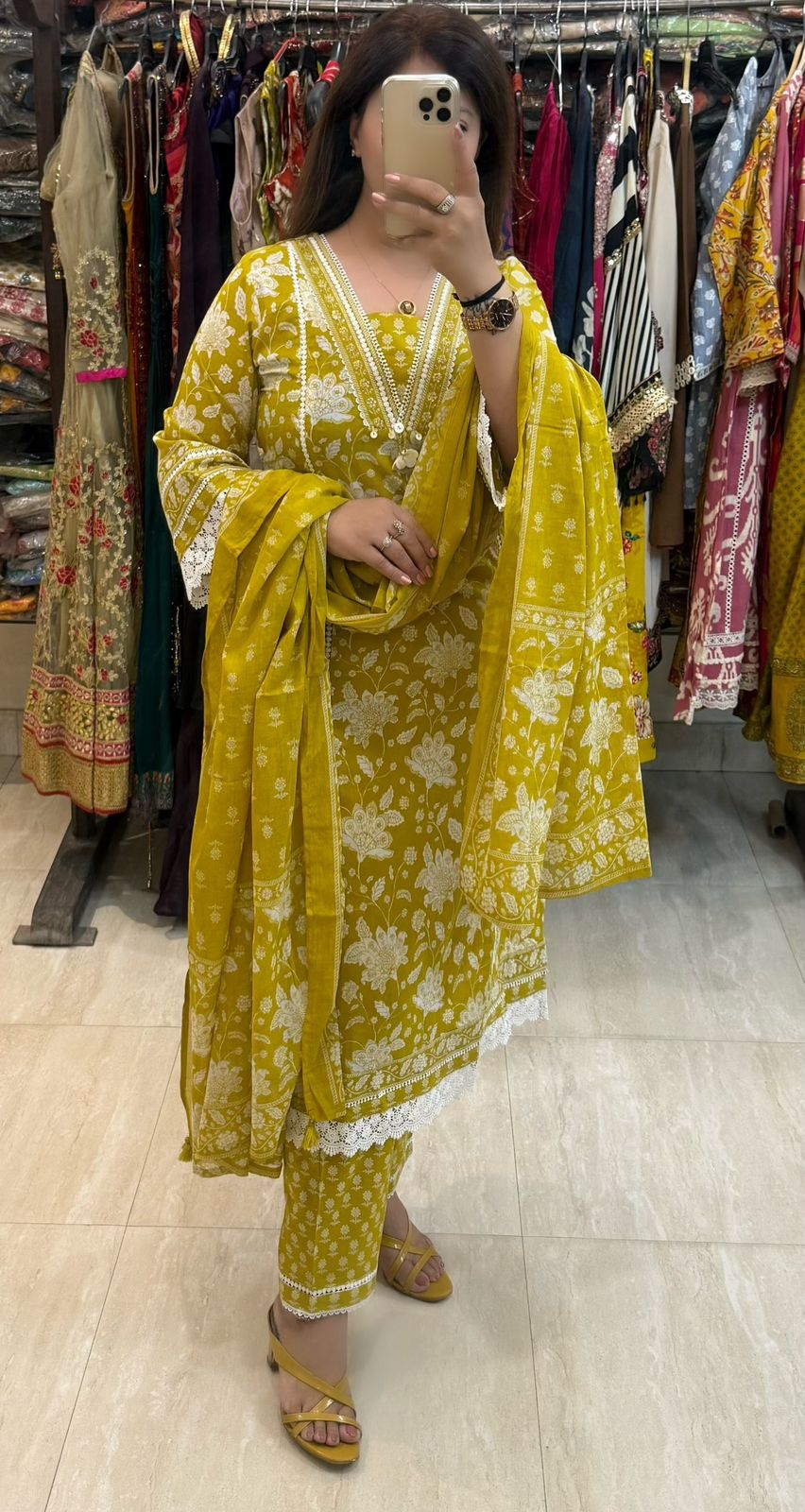 SDC-4796. Pure Mul Cotton 3 Piece Kurti Set