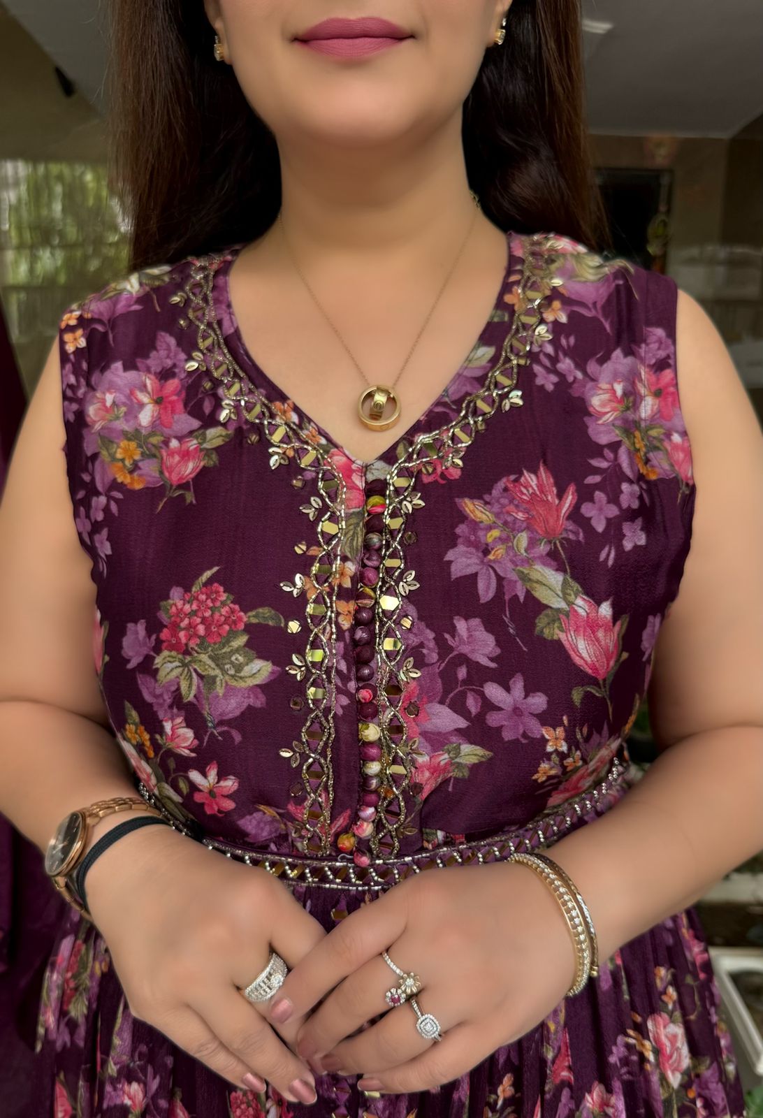SDC-4801. Pure Chinnon 3 Piece Anarkali