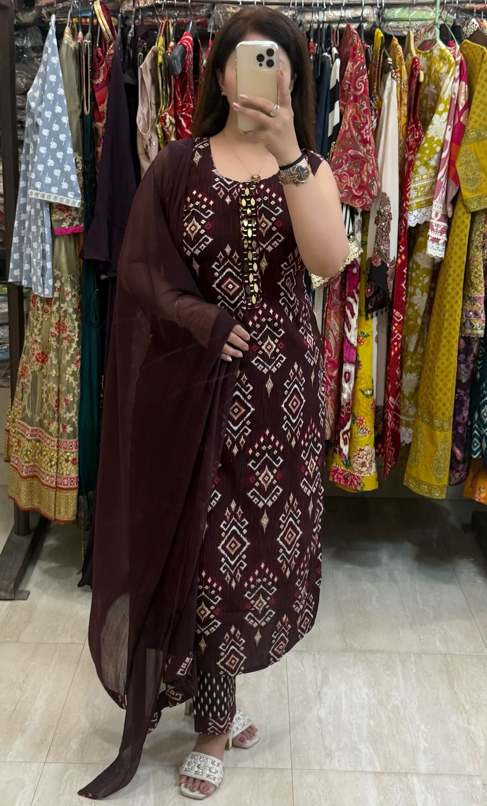 SDC-4804. Rayon 3 Piece Kurti Set