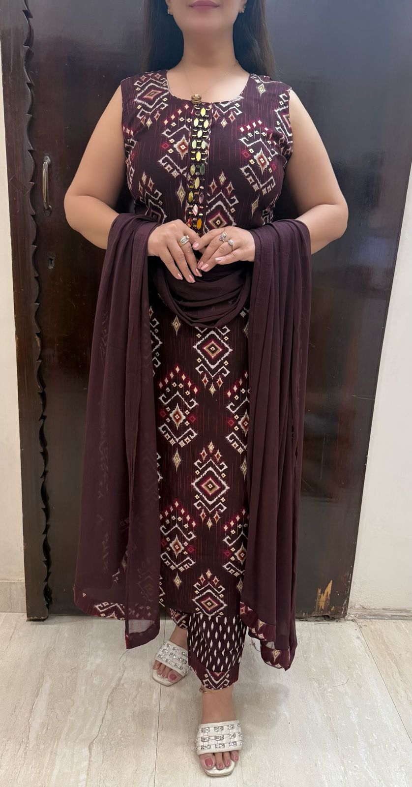 SDC-4804. Rayon 3 Piece Kurti Set