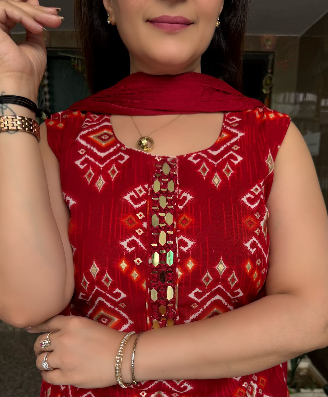 SDC-4806. Rayon 3 Piece Kurti Set
