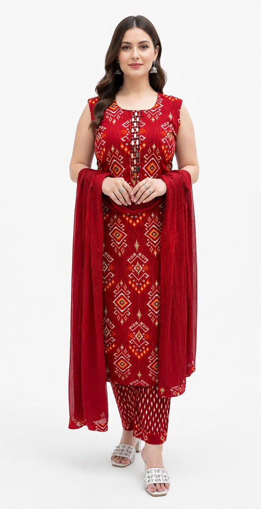 SDC-4805. Rayon 3 Piece Kurti Set