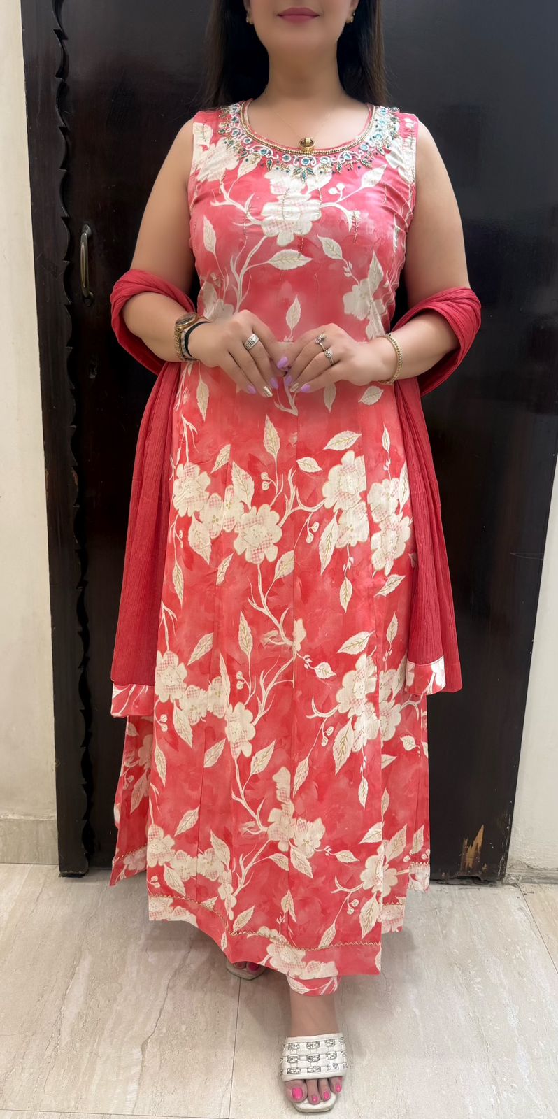 SDC-4809. Rayon 3 Piece Anarkali Set