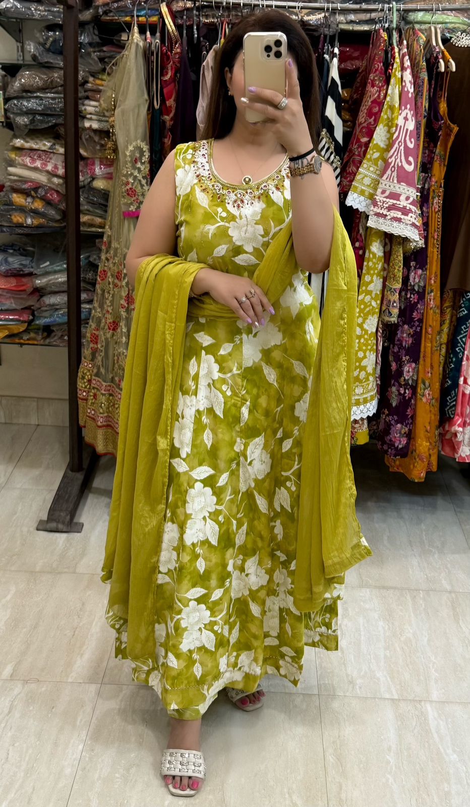 SDC-4811. Rayon 3 Piece Anarkali Set