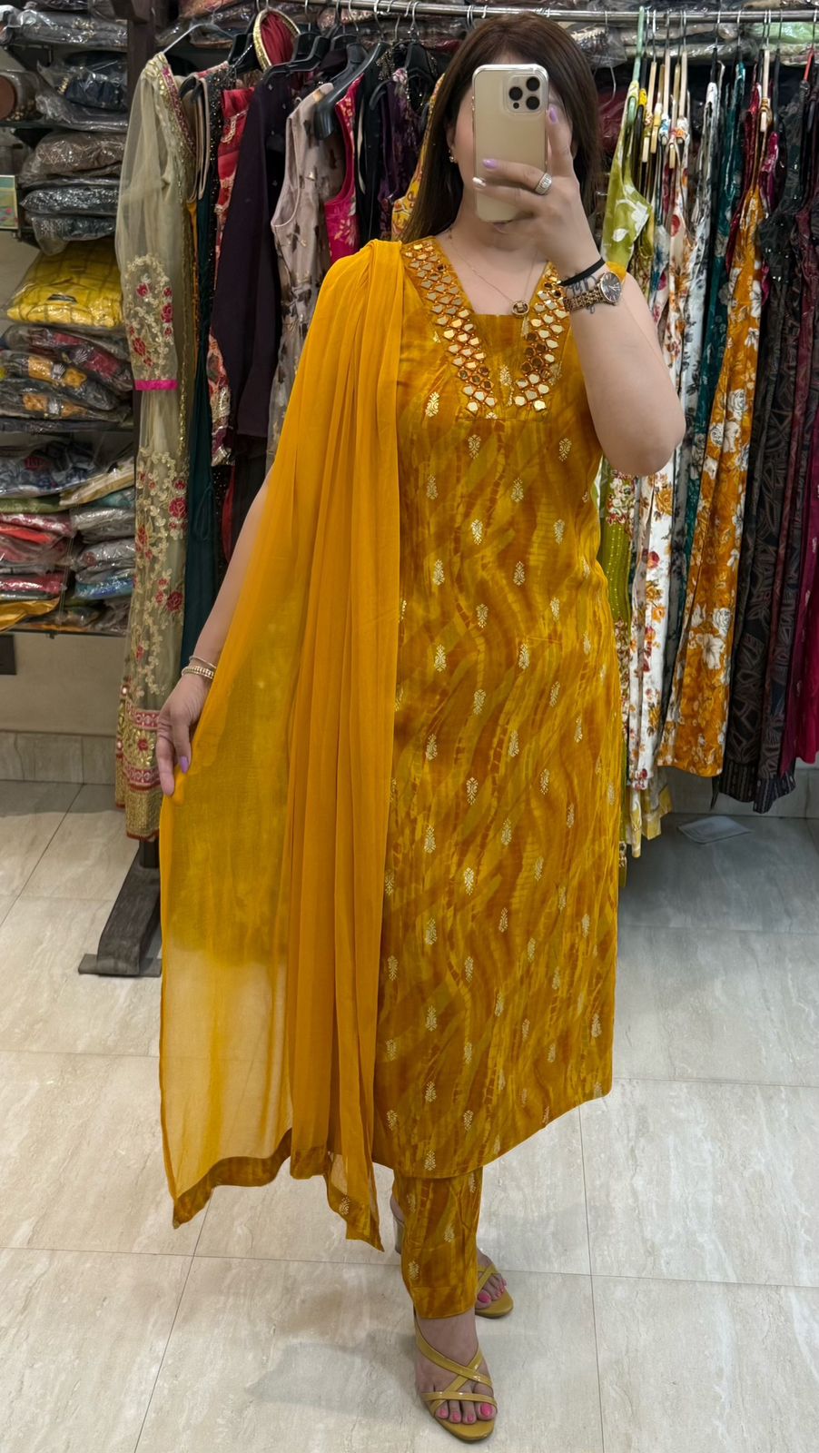 SDC-4822. Rayon 3 Piece Kurti Set