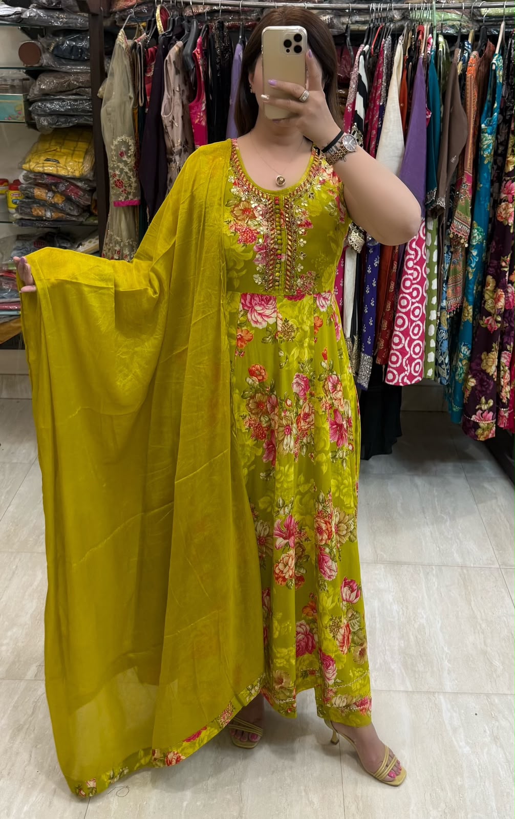SDC-4838. Rayon 3 Piece Kurti Set