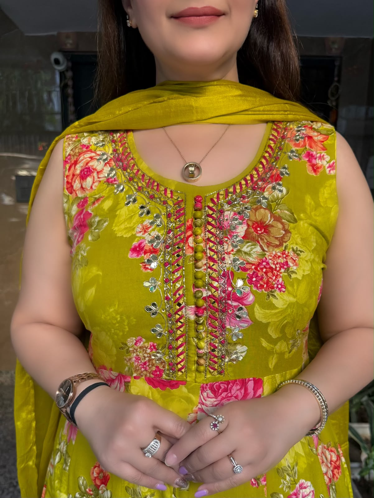 SDC-4838. Rayon 3 Piece Kurti Set