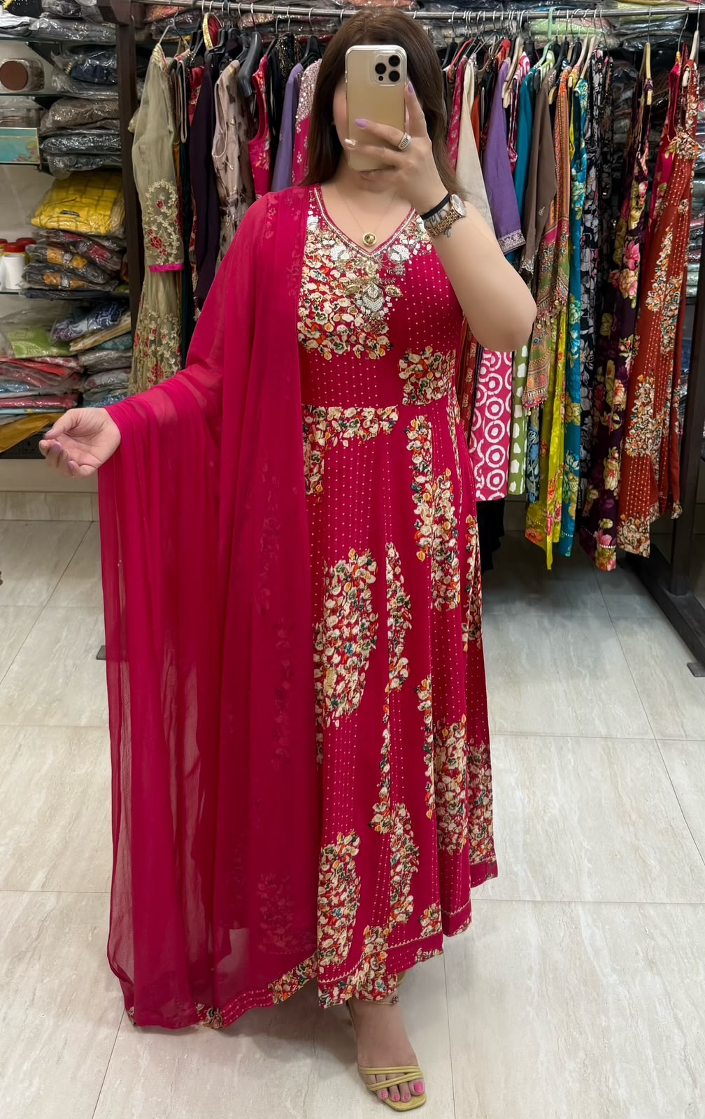SDC-4841. Rayon 3 Piece Kurti Set