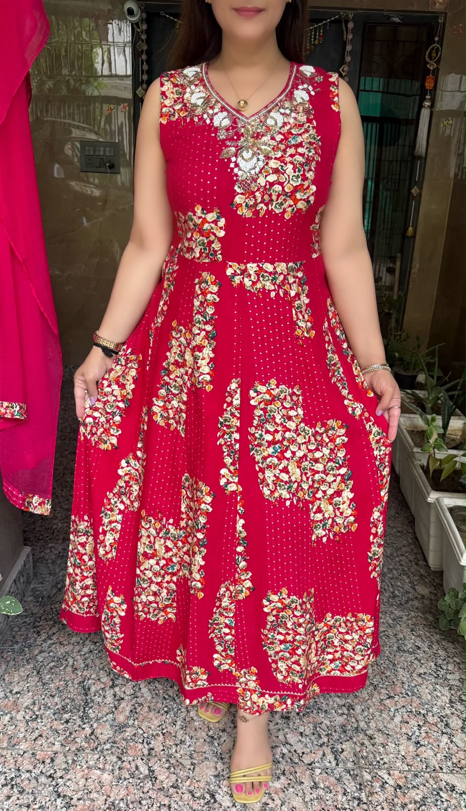 SDC-4841. Rayon 3 Piece Kurti Set