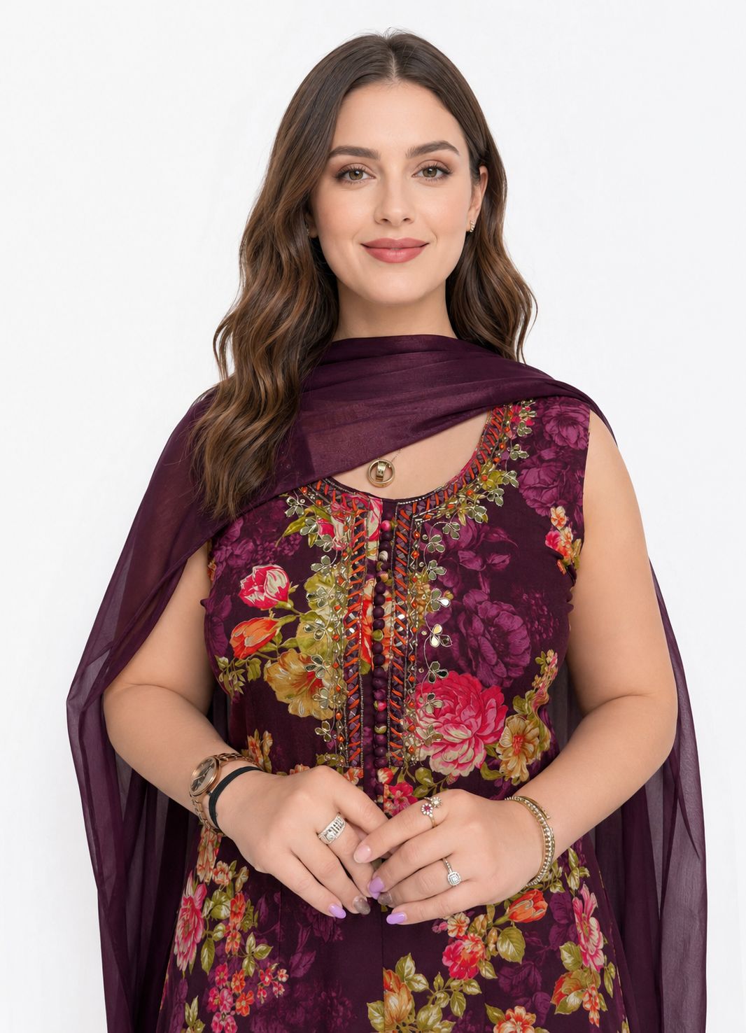 SDC-4839. Rayon 3 Piece Kurti set