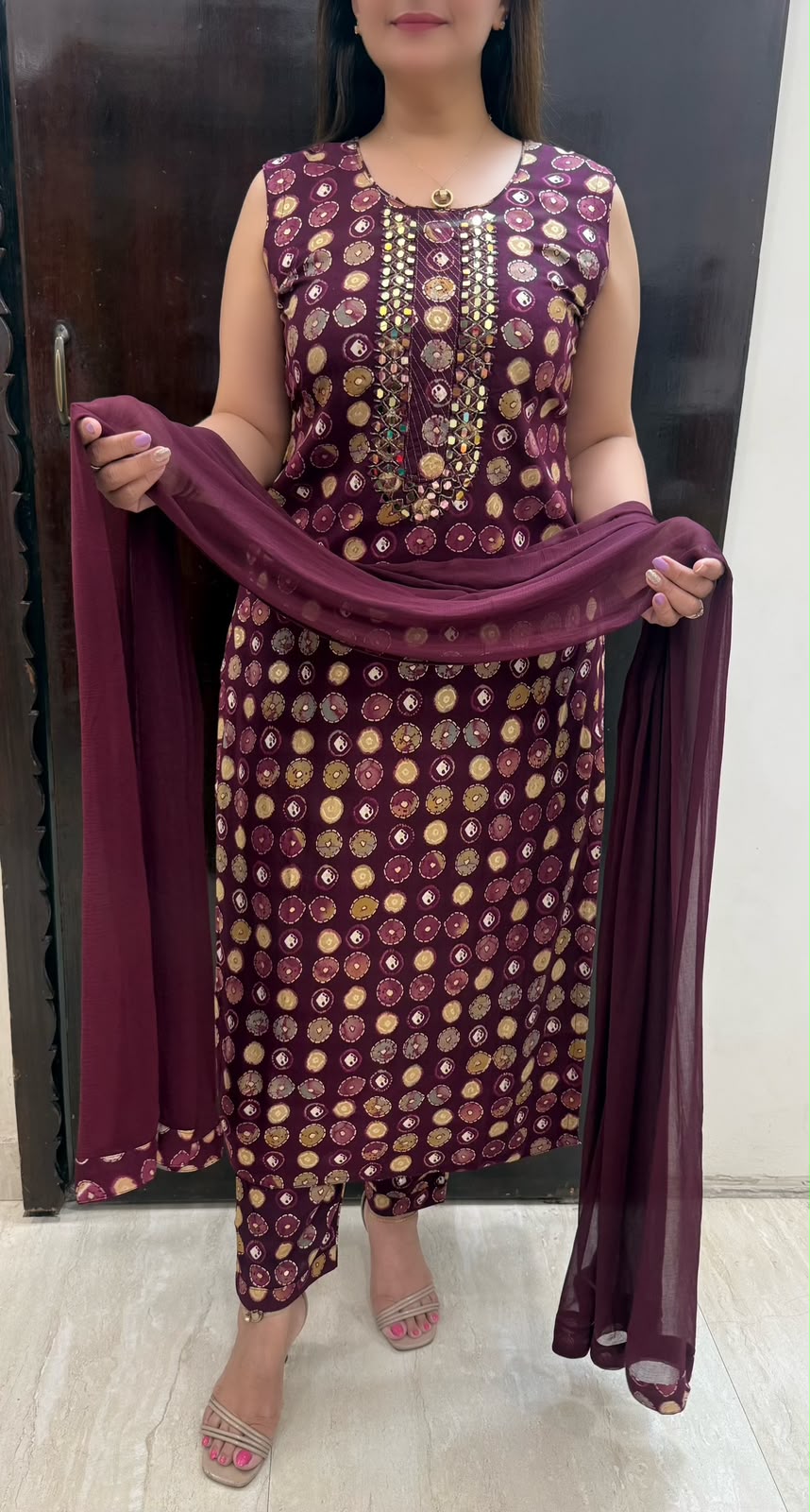 SDC-4851. Rayon 3 Piece Kurti Set