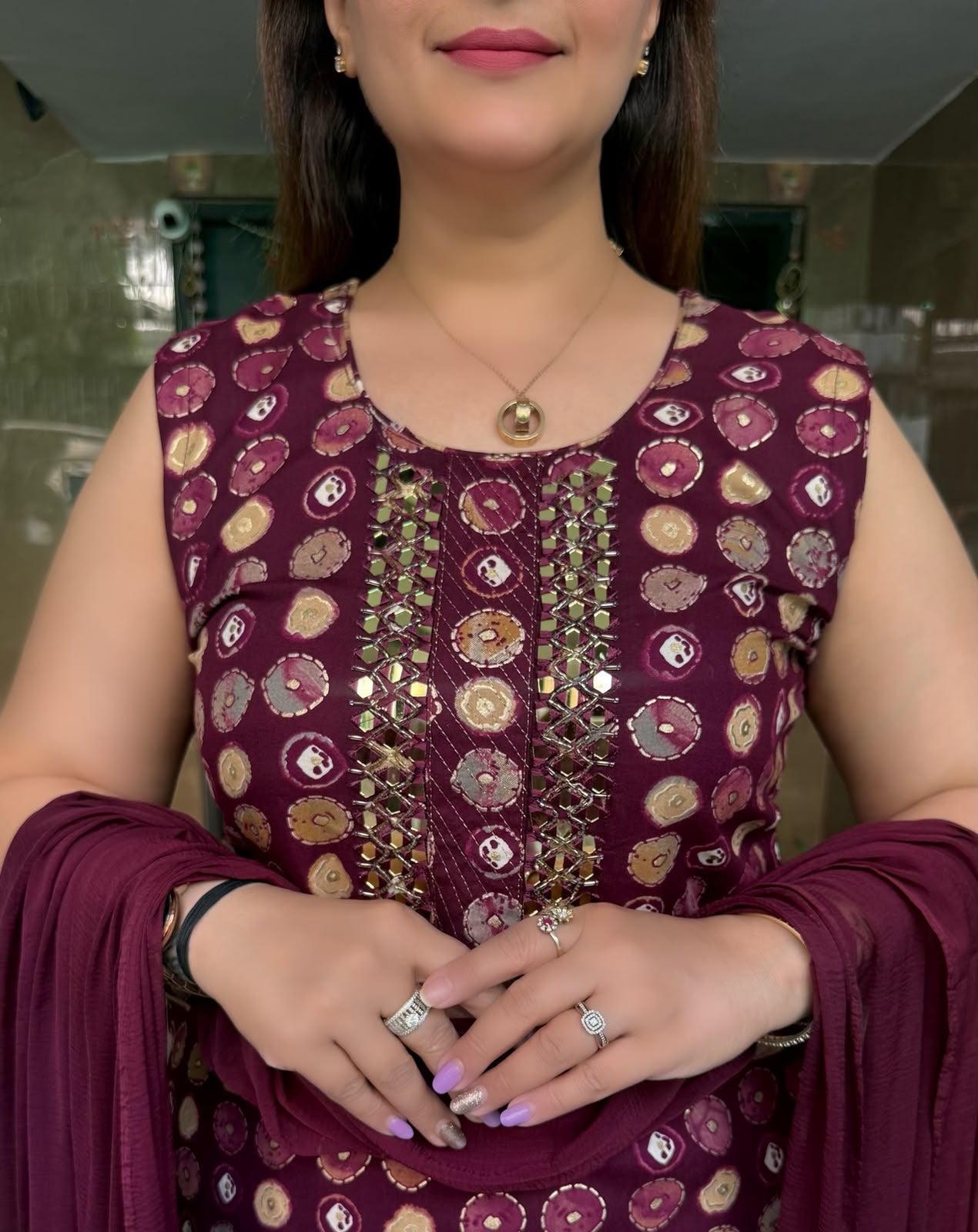 SDC-4851. Rayon 3 Piece Kurti Set