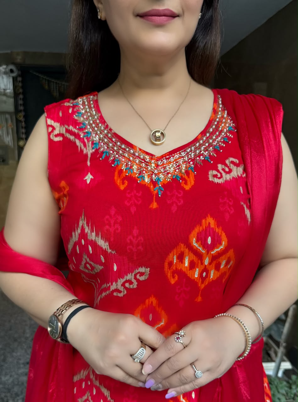 SDC-4859. Rayon 3 Piece Kurti Set