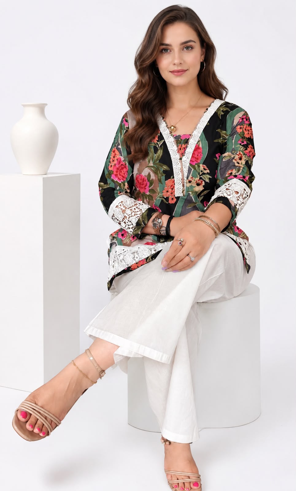 SDC-TVC-2265. Mul Cotton 2 Piece Co-ord Set